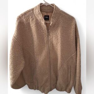 Zara Beige Textured Jacket size Xs-Small